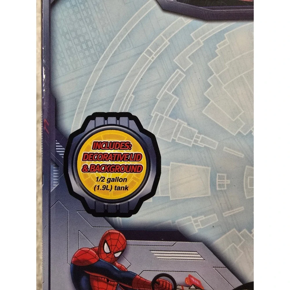 Marvel Ultimate Spider-Man Betta Tank 0.5 Gallon Fish Aquarium Fetch4Pets